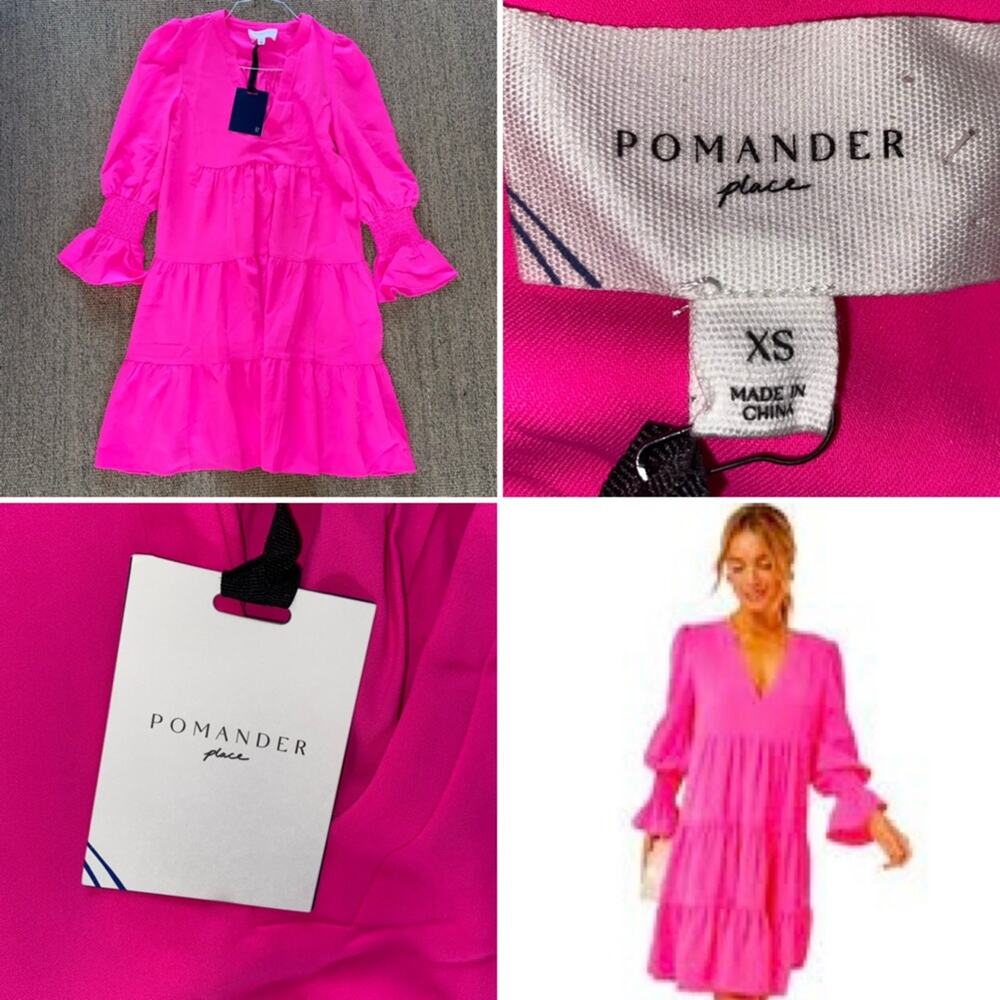 New Tuckernuck Pomander Place Kenzo Hot Pink Womens Dress XS NWT